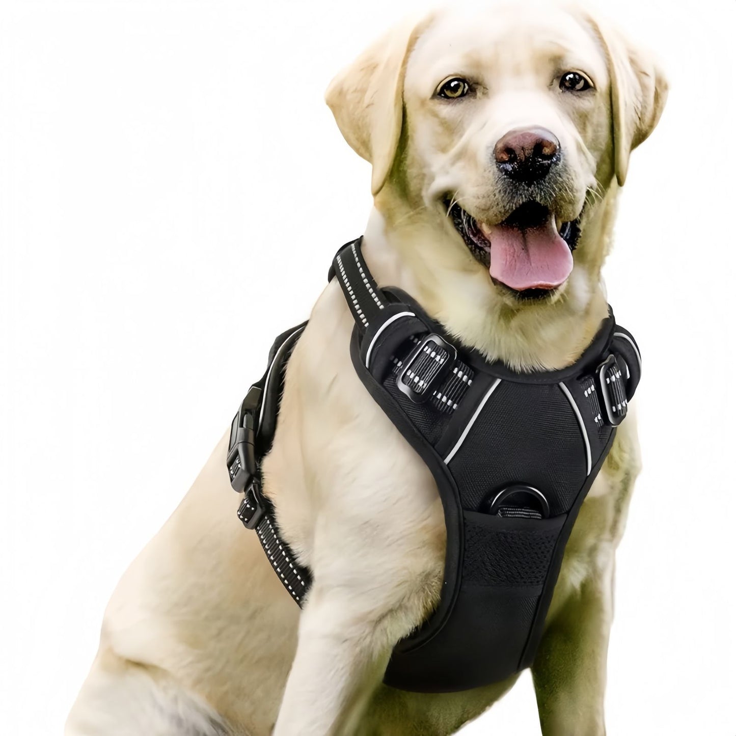 No Pull Dog Walking Harness with Handle, Reflective Outdoor Front & Back Clip Adjustable Dog Harness for Small to Large Dogs