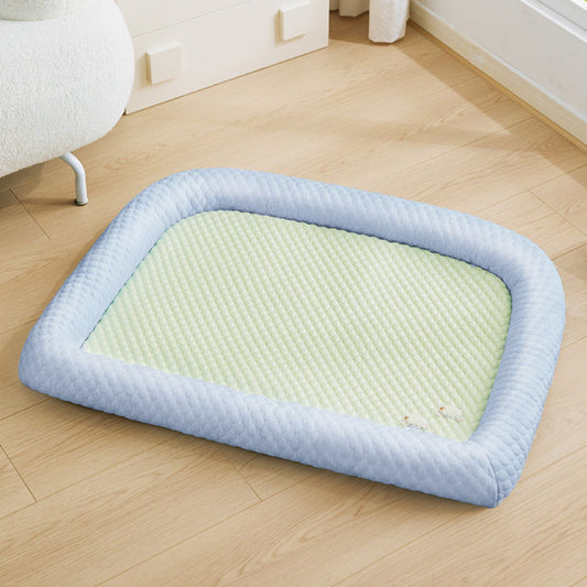 Cooling Dog Bed with Raised Sides, Breathable Cooling Pet Bed for Small Dogs & Cats
