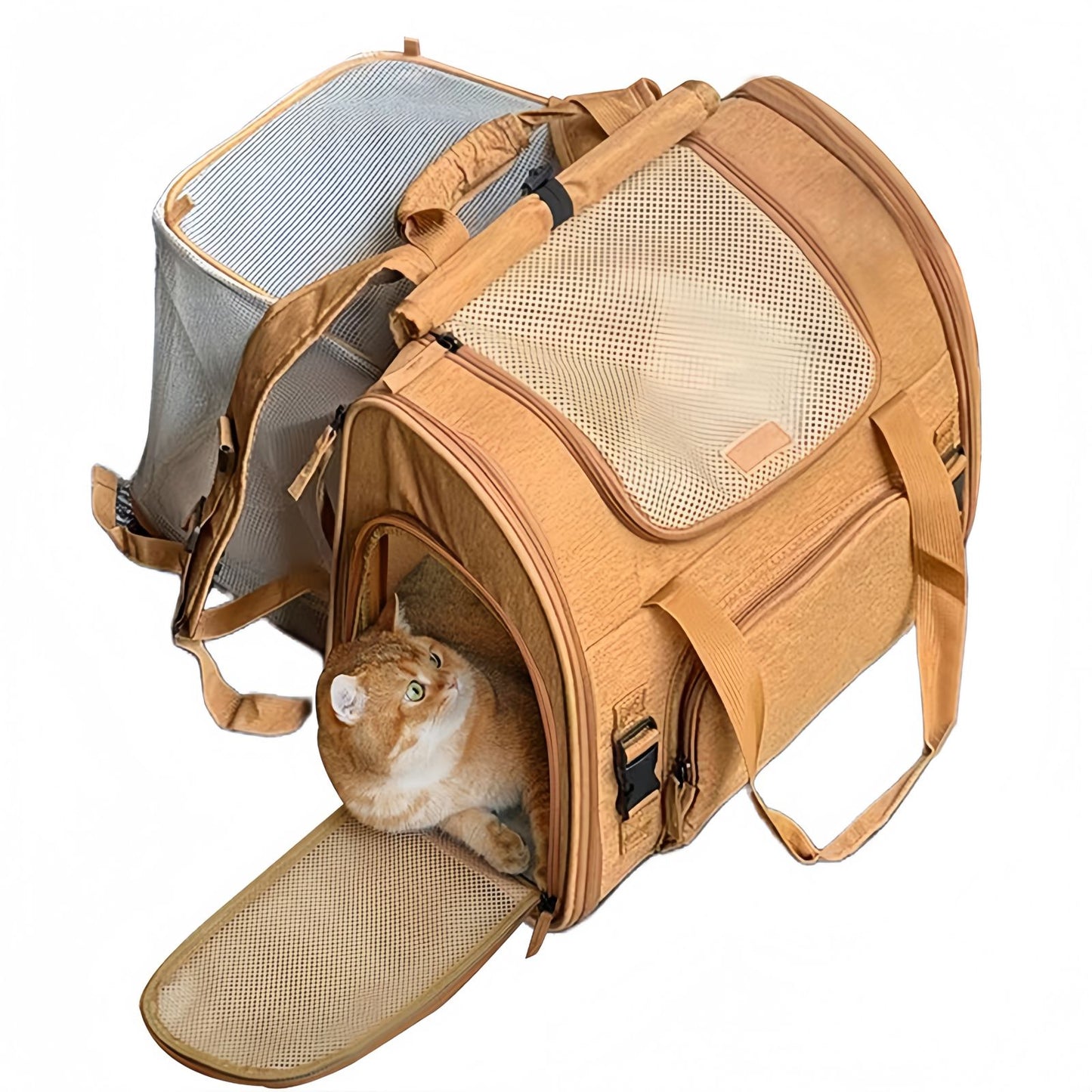 Cat Carrier Backpack Expandable, Breathable Travel Backpack for Cats