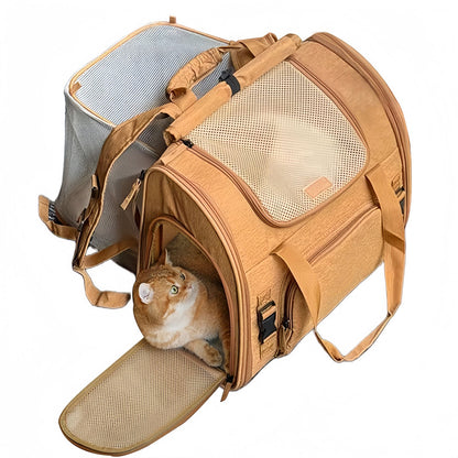 Cat Carrier Backpack Expandable, Breathable Travel Backpack for Cats