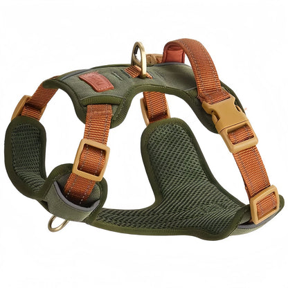 Dog Walking Harness with Handle, No Pull Reflective Dog Harness with Front & Back Clips