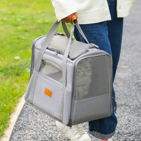 Breathable Cat Travel Carrier Bag with Shoulder Strap, Portable Soft Sided Pet Carry Bag