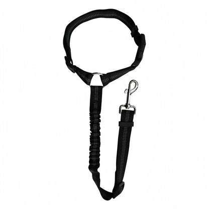 Dog Car Seat Belt Reflective Elastic Safety Leash, Adjustable Nylon Pet Car Restraint with Shock Absorbing Bungee