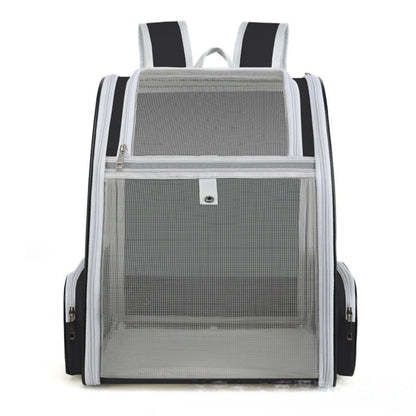 Breathable Cat Carrier Backpack with Mesh Windows, Foldable Pet Travel Backpack for Cats