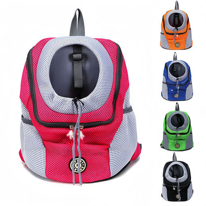 Travel Dog Carrier Backpack for Small Dogs & Cats, Breathable Mesh Pet Backpack Carrier with Head Out Design