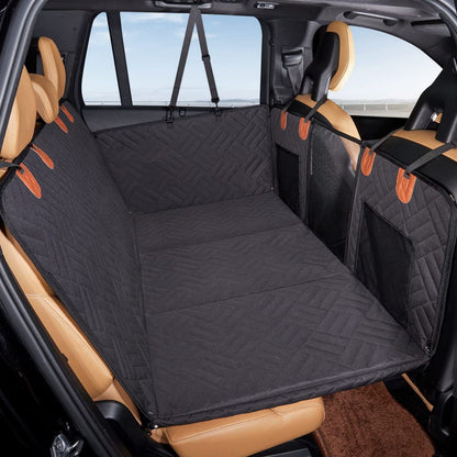 Dog Car Back Seat Cover Waterproof, Non-Slip Hammock with Hard Bottom for Pets, Fits Most Cars, SUVs & Trucks