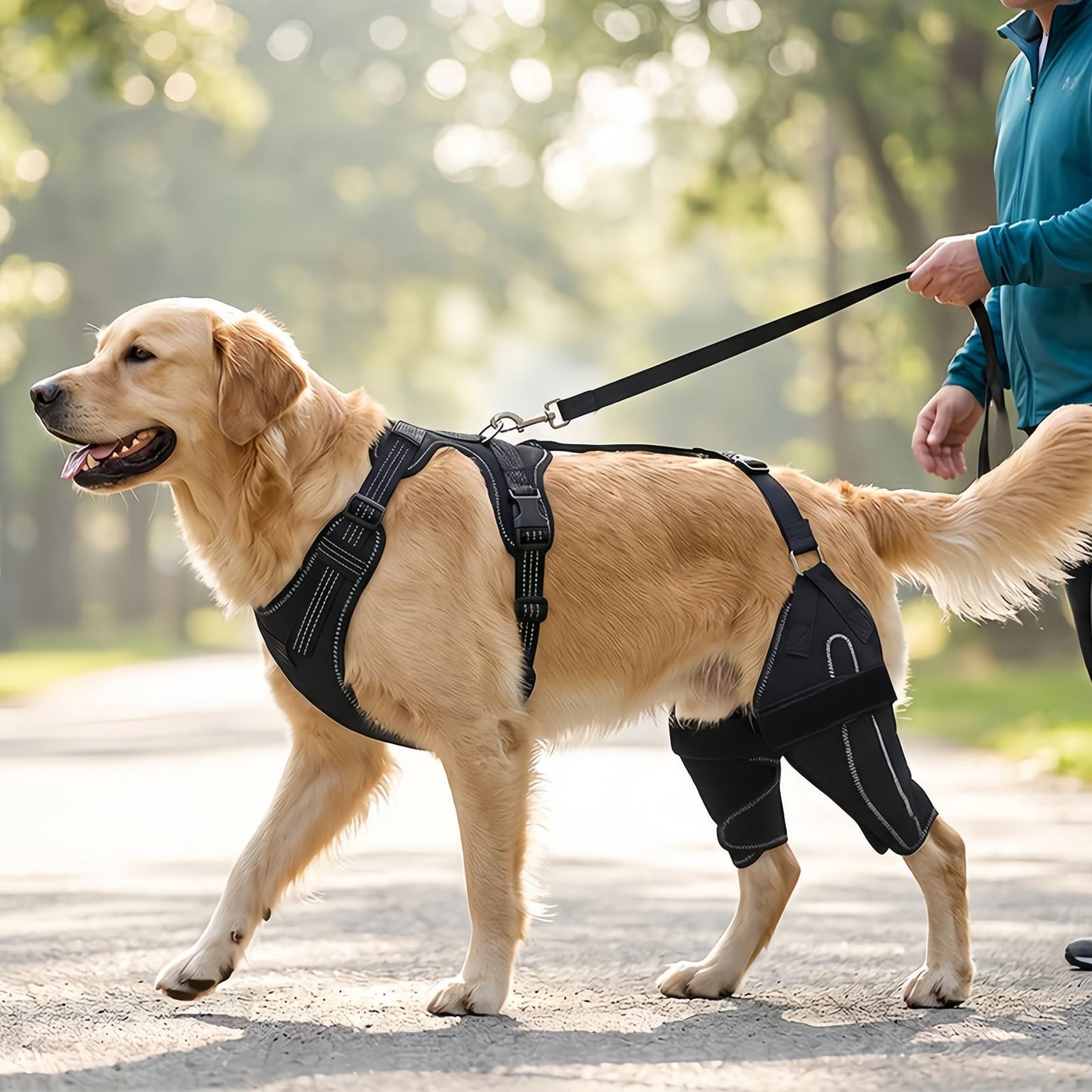 Dog ACL Knee Brace - Dual-Leg Hinged Knee Support Harness for Dogs