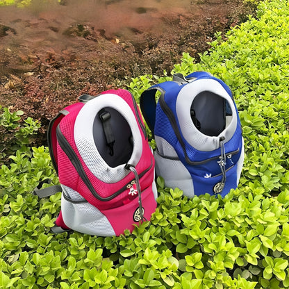 Travel Dog Carrier Backpack for Small Dogs & Cats, Breathable Mesh Pet Backpack Carrier with Head Out Design