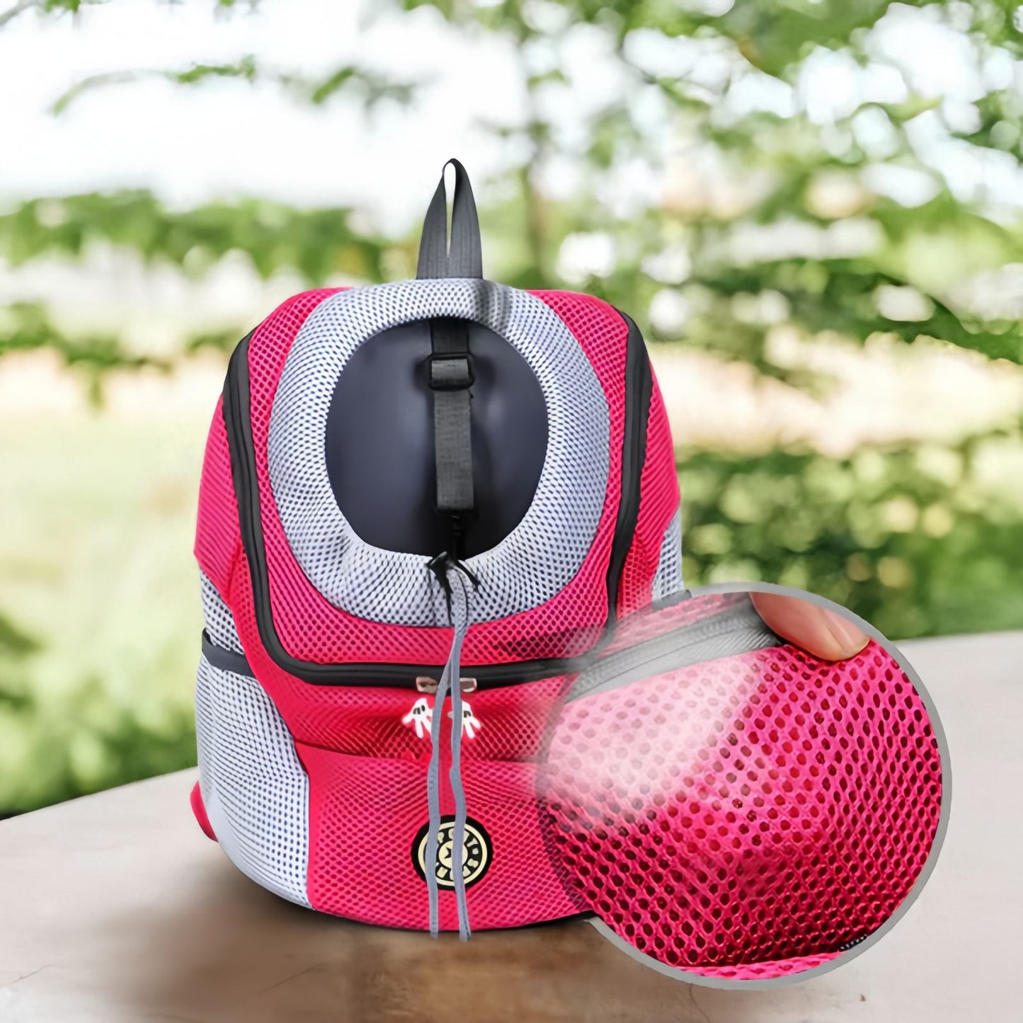 Travel Dog Carrier Backpack for Small Dogs & Cats, Breathable Mesh Pet Backpack Carrier with Head Out Design