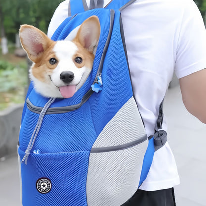 Travel Dog Carrier Backpack for Small Dogs & Cats, Breathable Mesh Pet Backpack Carrier with Head Out Design
