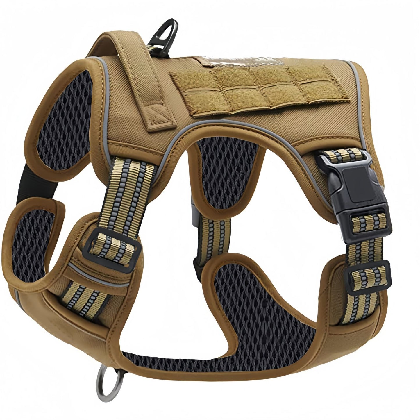 No Pull Tactical Dog Harness with Handle, Adjustable Reflective Pet Harness for Medium & Large Dogs Training Walking