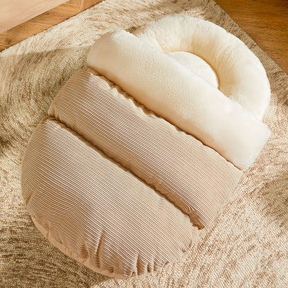 Covered Cat Bed and Dog Bed, Cat Sleeping Bag Bed Cozy Plush Cave, Burrow Bed for Cats and Small Dogs