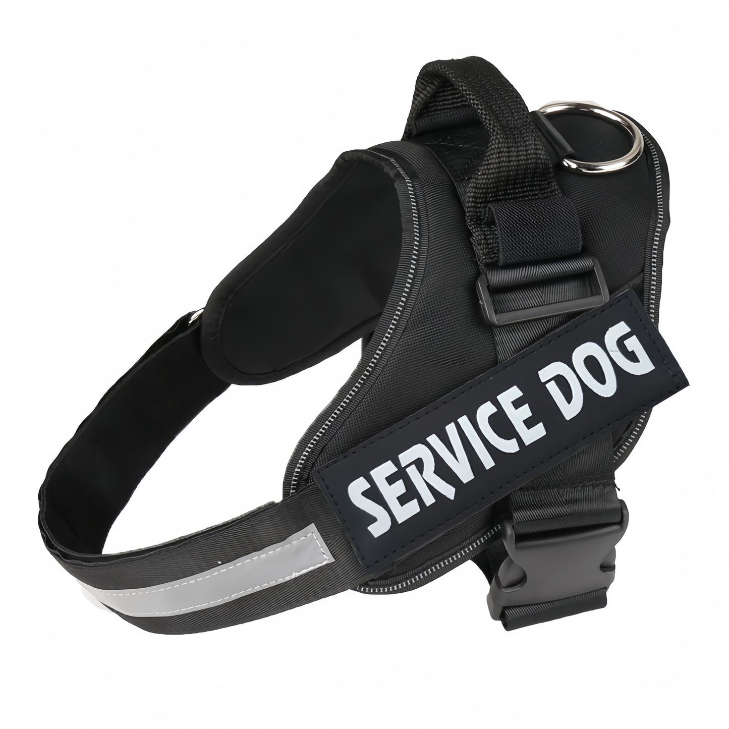 Heavy Duty Service Dog Harness with Handle & Reflective Strip, Adjustable Working Dog Harness for Medium to Large Dogs