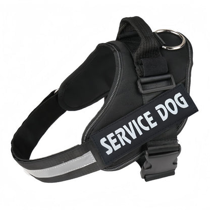 Heavy Duty Service Dog Harness with Handle & Reflective Strip, Adjustable Working Dog Harness for Medium to Large Dogs
