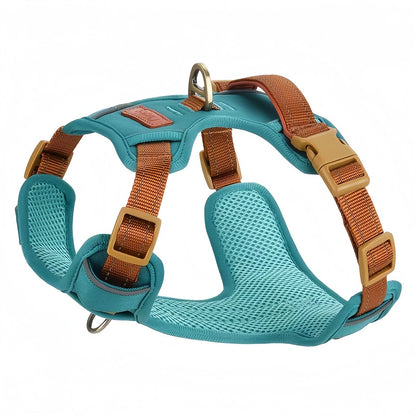 Dog Walking Harness with Handle, No Pull Reflective Dog Harness with Front & Back Clips