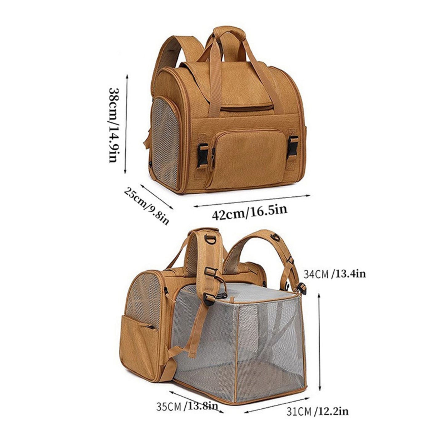 Cat Carrier Backpack Expandable, Breathable Travel Backpack for Cats