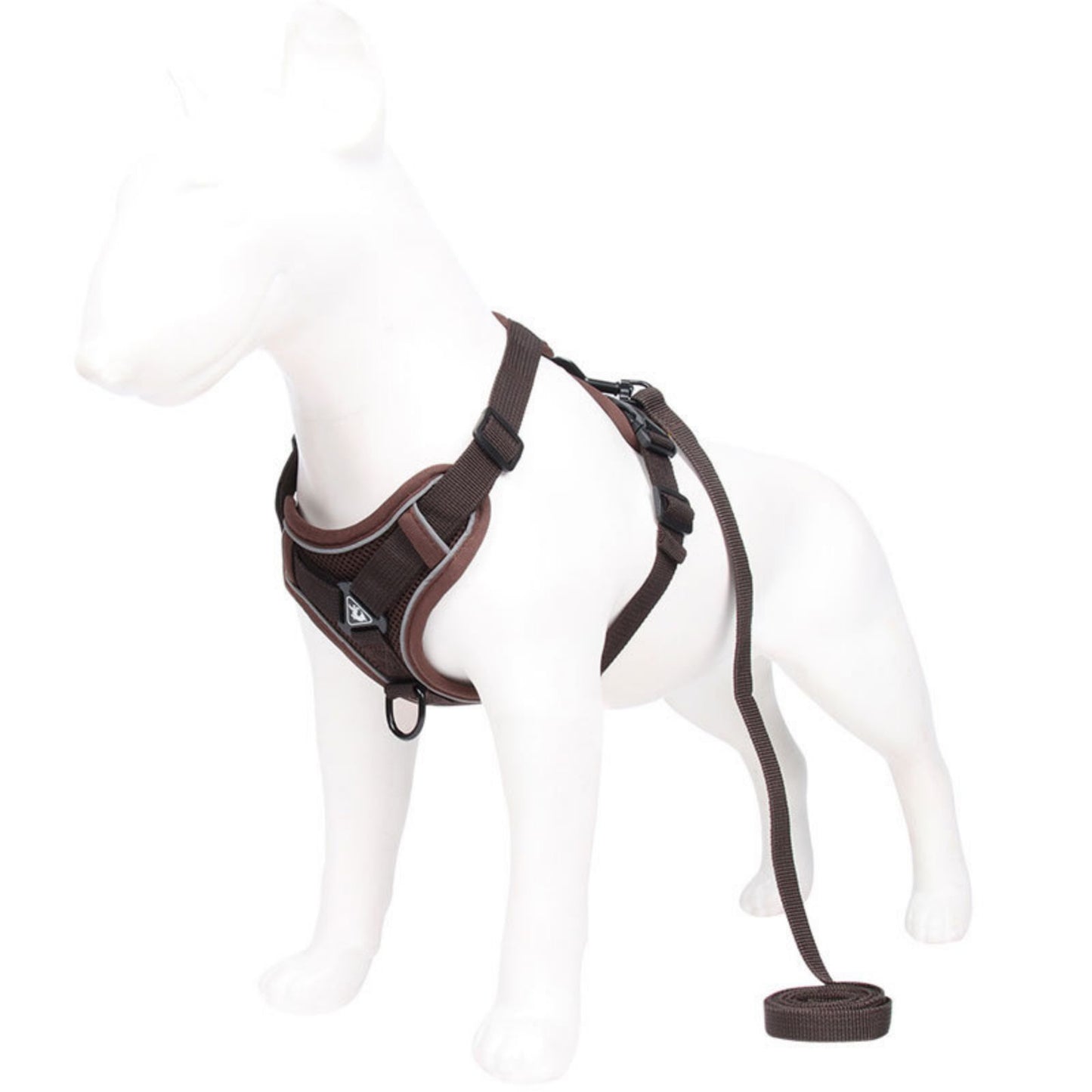 No Pull Dog Harness and Leash Set for Frenchie, Reflective Adjustable Mesh Vest Harness for Cats and Small Dogs
