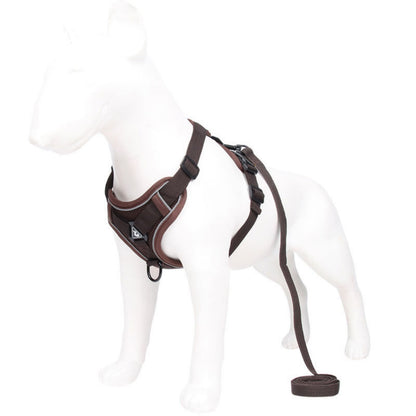 No Pull Dog Harness and Leash Set for Frenchie, Reflective Adjustable Mesh Vest Harness for Cats and Small Dogs