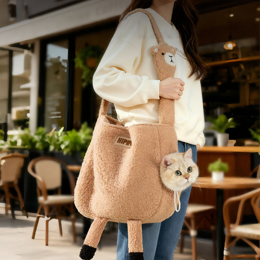 Soft Cat Carrier Bag with Head Out Opening, Pet Sling Carrier for Small Dogs & Cats