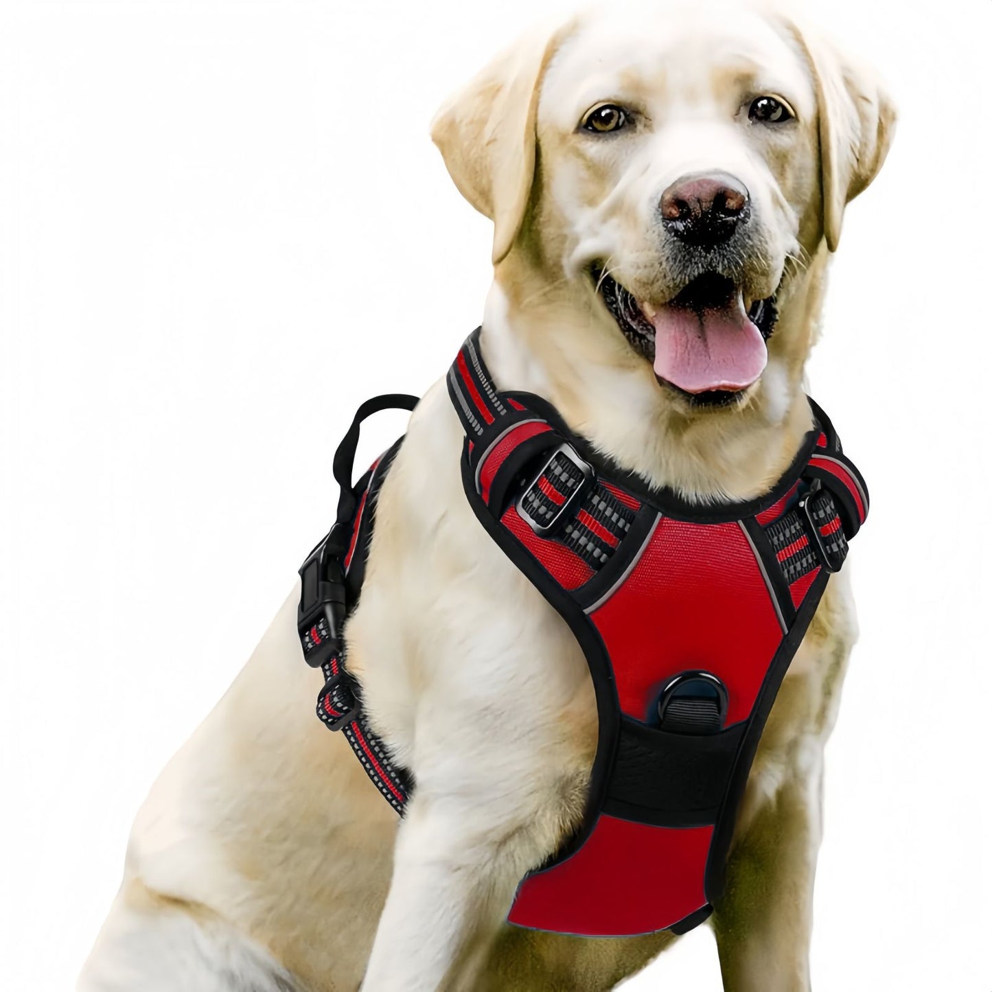 No Pull Dog Walking Harness with Handle, Reflective Outdoor Front & Back Clip Adjustable Dog Harness for Small to Large Dogs