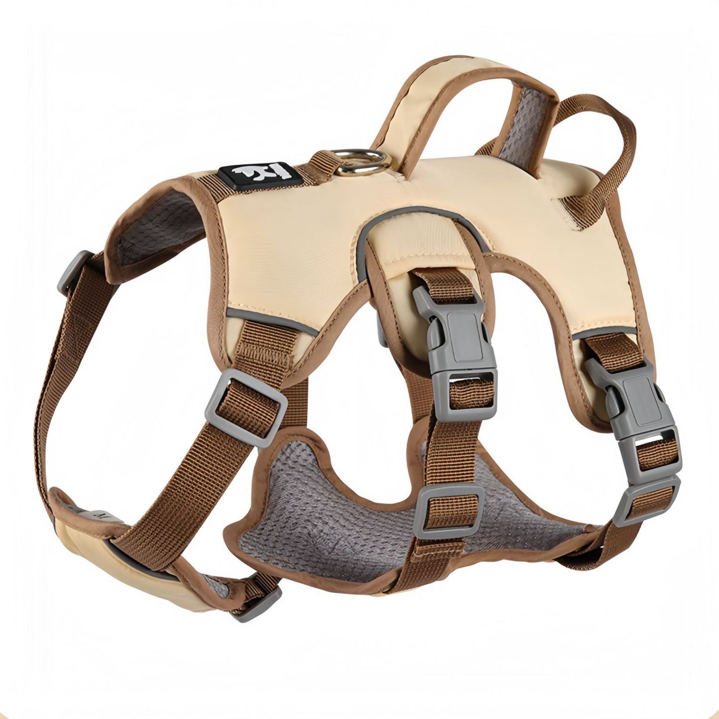 Escape Proof Dog Harness with Dual Handle, No Pull Reflective Adjustable Dog Harness for Small to Medium Dogs