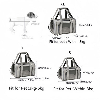Soft Sided Dog Carrier for Small Dogs & Cats, Breathable Travel Pet Carrier Bag