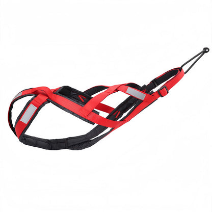 Sled Dog Harness X-Back Reflective Weight Pulling Harness for Medium to Large Dogs, Heavy Duty Skijoring & Canicross Harness