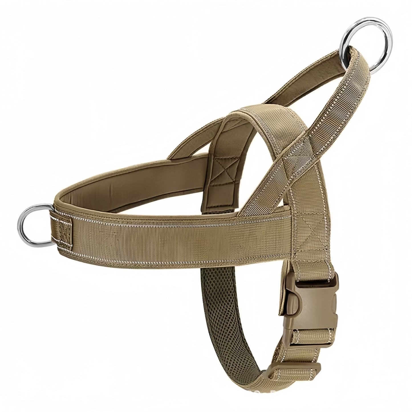 Large Dog Harness No Pull with Handle, Reflective Tactical Dog Harness Adjustable Pet Vest for Training Walking