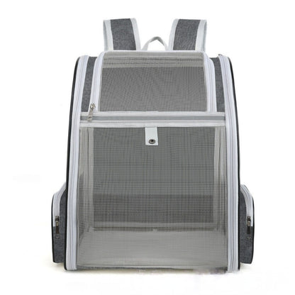 Breathable Cat Carrier Backpack with Mesh Windows, Foldable Pet Travel Backpack for Cats