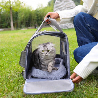 Breathable Cat Travel Carrier Bag with Shoulder Strap, Portable Soft Sided Pet Carry Bag