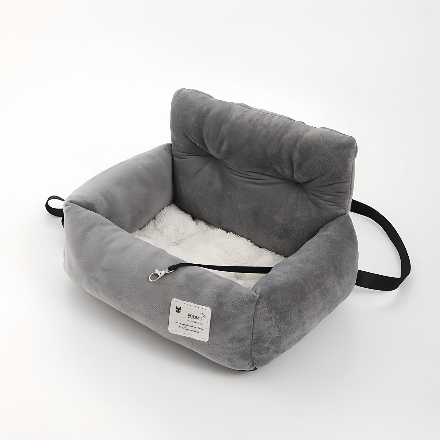 Dog Car Seat Bed for Small Dogs & Cats, Portable Dog Car Booster Seat with Safety Strap