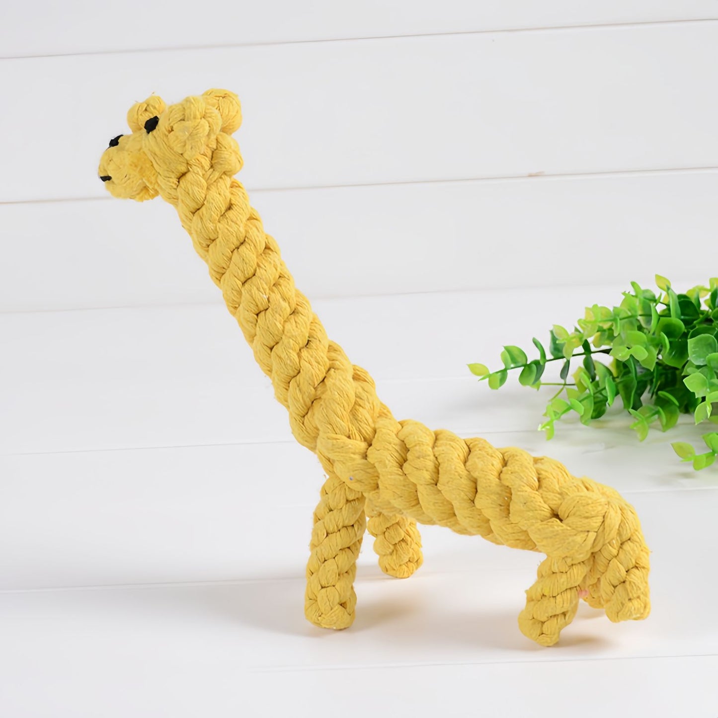 Cotton Rope Dog Toy Animal Shape, Durable Dog Chew & Teething Toy, Interactive Tug Dog Toy