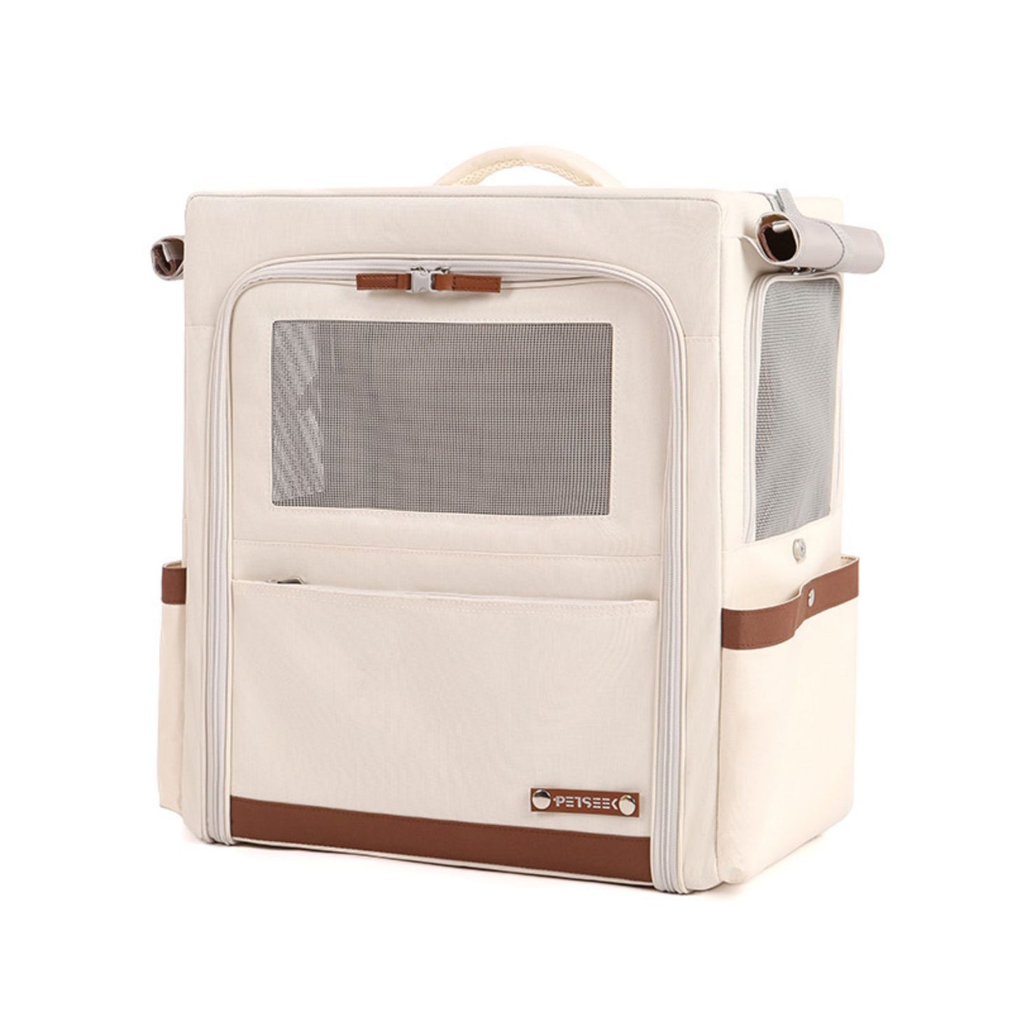Cat Carrier Backpack with Wheels, Rolling Cat Travel Carrier Backpack