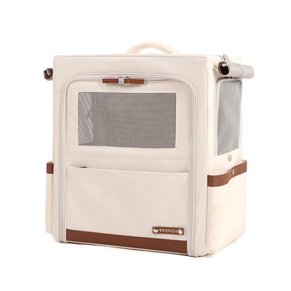 Cat Carrier Backpack with Wheels, Rolling Cat Travel Carrier Backpack