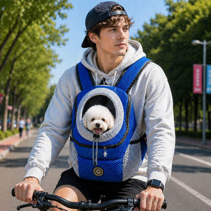 Travel Dog Carrier Backpack for Small Dogs & Cats, Breathable Mesh Pet Backpack Carrier with Head Out Design