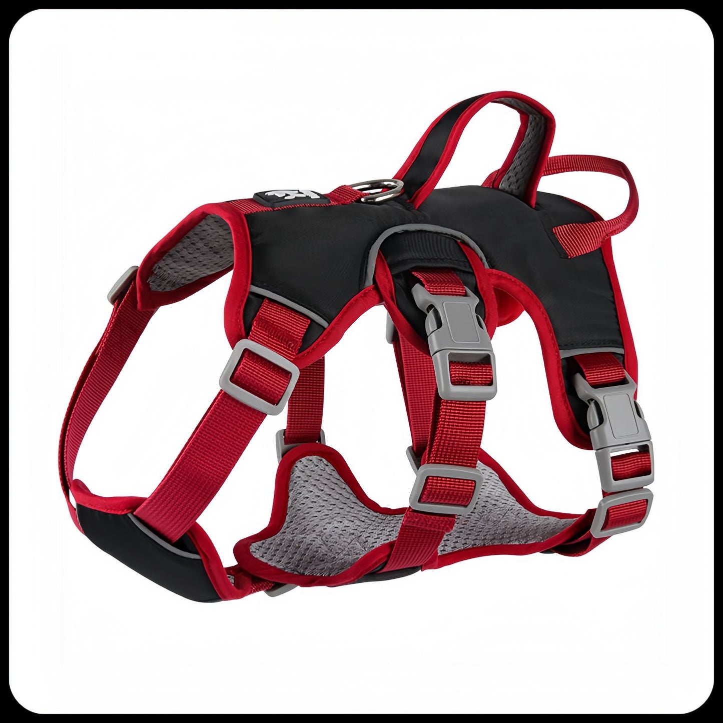 Escape Proof Dog Harness with Dual Handle, No Pull Reflective Adjustable Dog Harness for Small to Medium Dogs