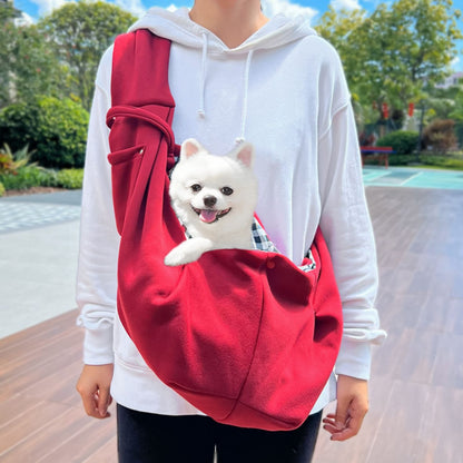 Small Dog Sling Carrier, Hands Free Pet Sling Carrier for Small Dogs and Cats