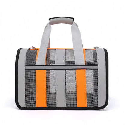 Soft Sided Cat Carrier Bag with Breathable Mesh, Foldable Cat Travel Carrier with Shoulder Strap