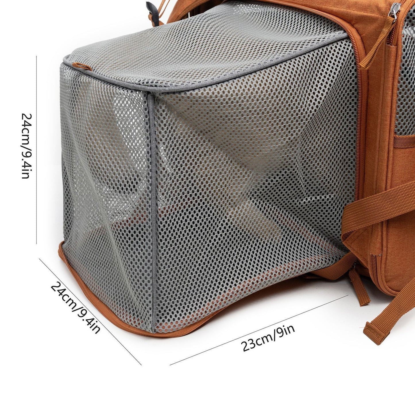 Expandable Cat Carrier Backpack, Breathable Foldable Cat Travel Backpack with Mesh Extension