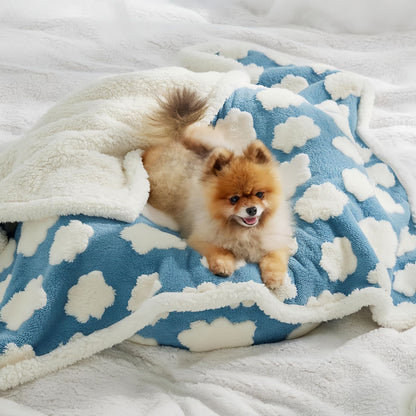 Waterproof Dog Blanket for Couch, Soft Pet Blanket Furniture Protector for Sofa, Bed & Crate