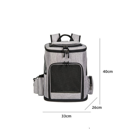Foldable Cat Carrier Backpack with Breathable Mesh, Large Pet Carrier Backpack for Travel