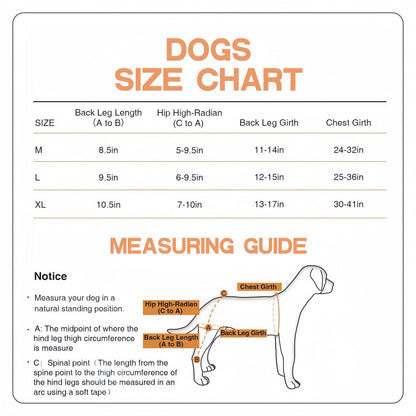 Dog ACL Knee Brace - Dual-Leg Hinged Knee Support Harness for Dogs