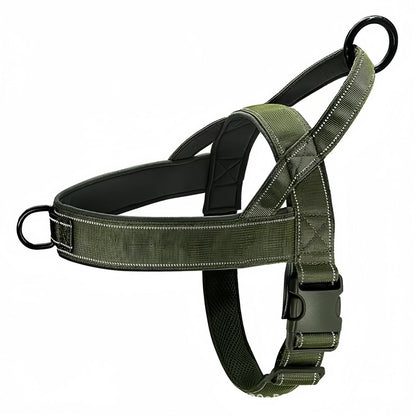 Large Dog Harness No Pull with Handle, Reflective Tactical Dog Harness Adjustable Pet Vest for Training Walking