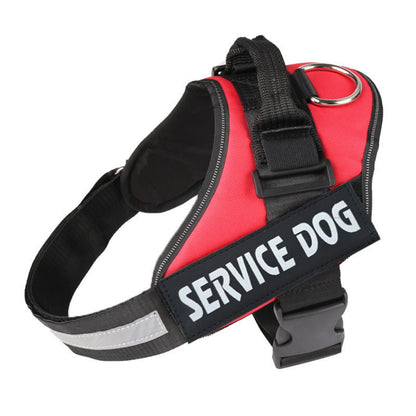 Heavy Duty Service Dog Harness with Handle & Reflective Strip, Adjustable Working Dog Harness for Medium to Large Dogs