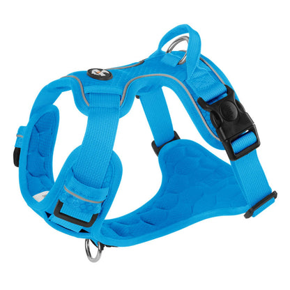 No Pull Dog Pulling Harness with Handle, Escape Proof Reflective Dog Harness Vest Adjustable Soft Padded Dog Harness for Small to Large Dogs