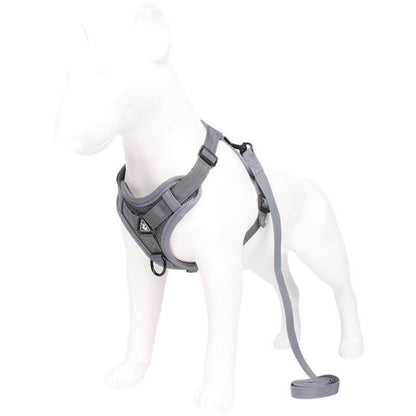 No Pull Dog Harness and Leash Set for Frenchie, Reflective Adjustable Mesh Vest Harness for Cats and Small Dogs