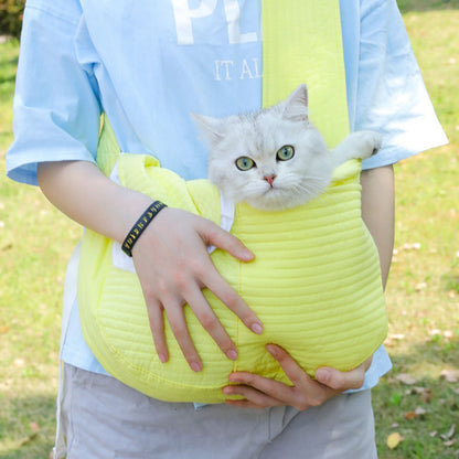 Pet Sling Carrier for Cats & Small Dogs, Hands-Free Cat Carrier Shoulder Bag for Travel & Outdoor