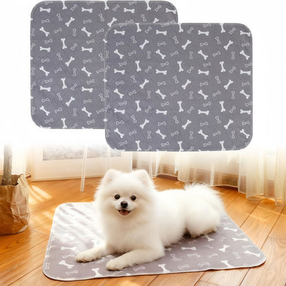 Washable Dog Pee Pads, Reusable Waterproof Dog Urine Pads with Non-Slip Backing