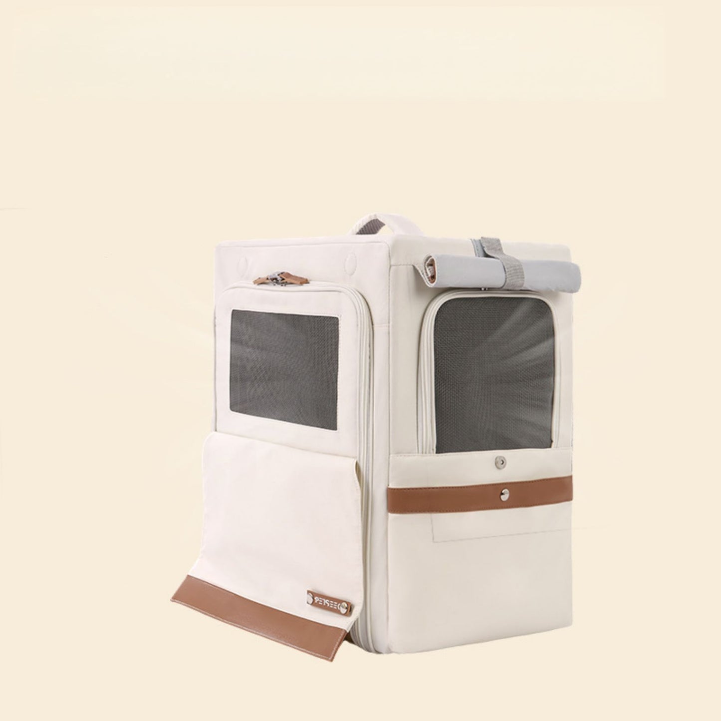 Cat Carrier Backpack with Wheels, Rolling Cat Travel Carrier Backpack
