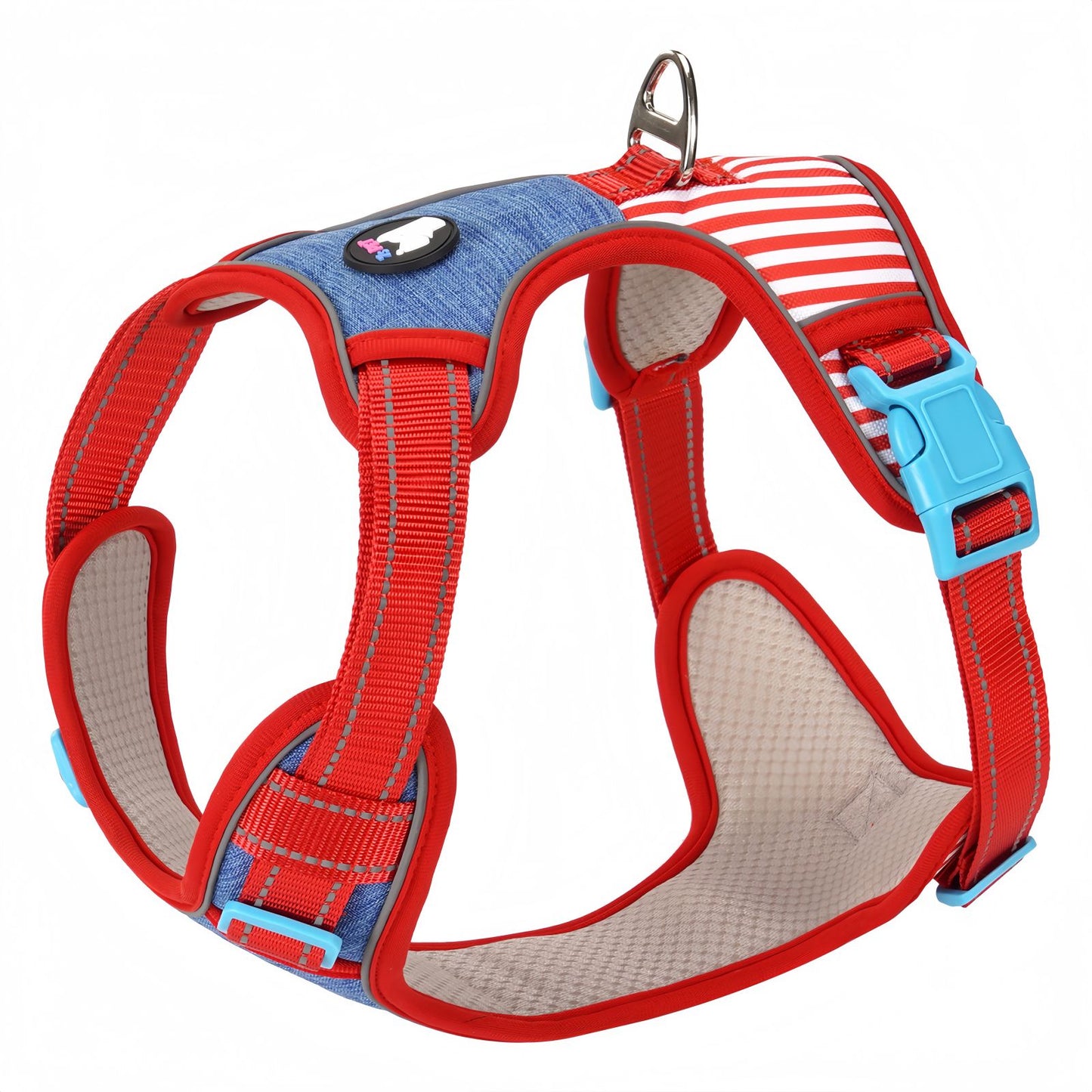 No Pull Dog Vest Harness, Escape Proof Reflective Breathable Mesh Dog Harness with Adjustable Straps